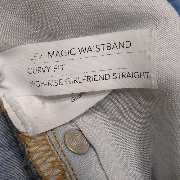 Lane Bryant light wash magic waistband cury fit High rise girlfriend straight 20 - Picture 9 of 11